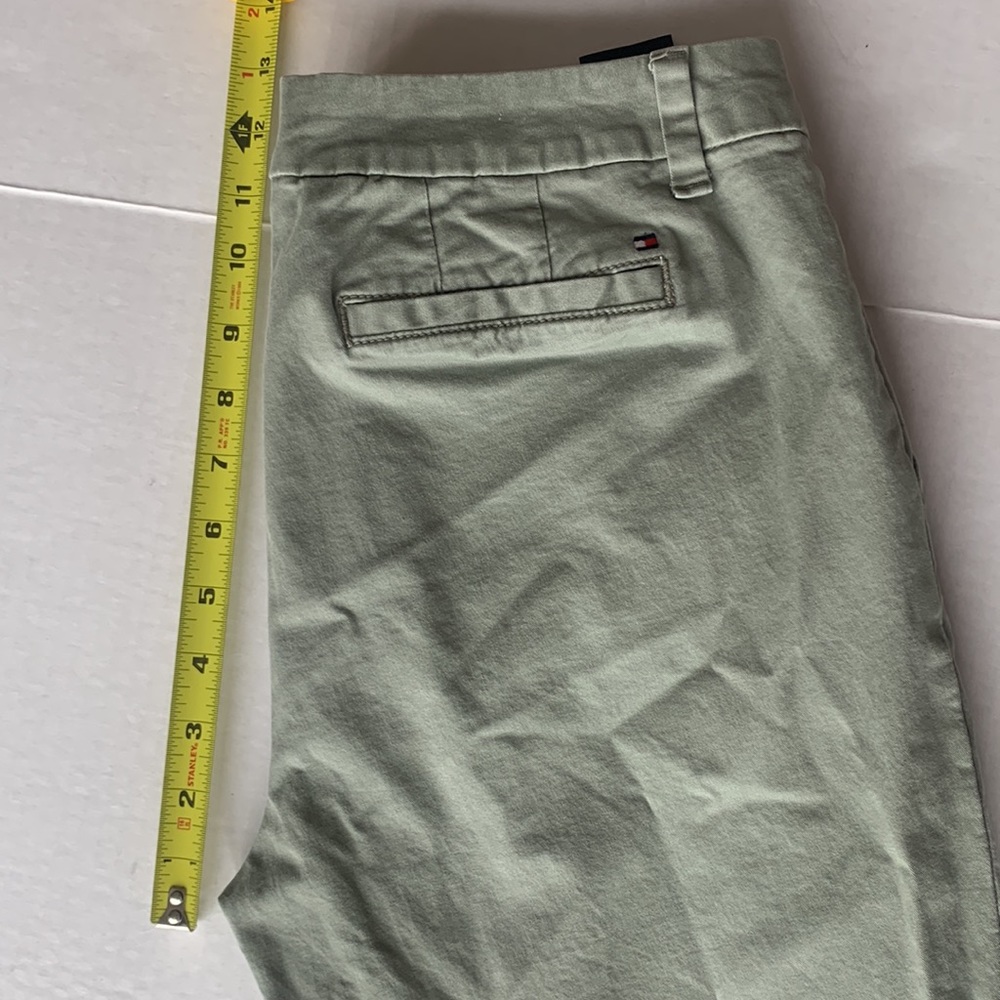 Tommy Hilfiger Camo Green Cuffed Straight‑Leg Chino Pants Women’s Size 8 - Picture 11 of 15